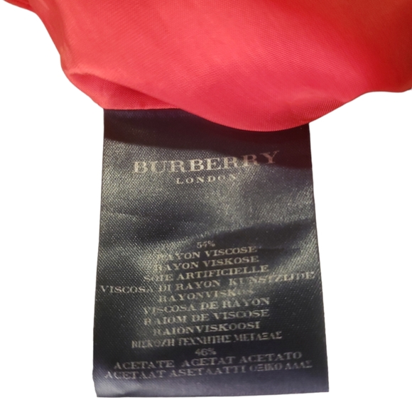 Burberry London Women's Size 6 Sleeveless Red Dress with Belt - Picture 11 of 16
